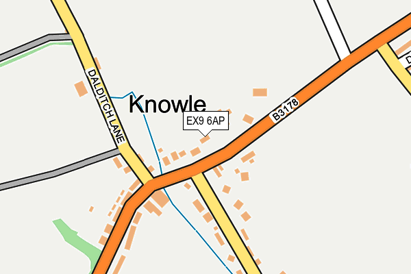 EX9 6AP map - OS OpenMap – Local (Ordnance Survey)