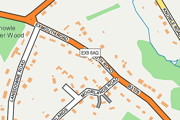 EX9 6AQ map - OS OpenMap – Local (Ordnance Survey)