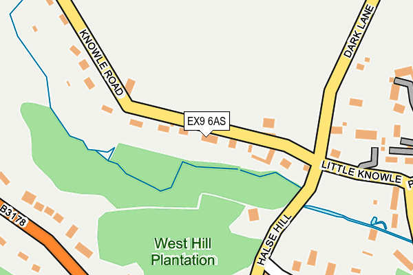 EX9 6AS map - OS OpenMap – Local (Ordnance Survey)