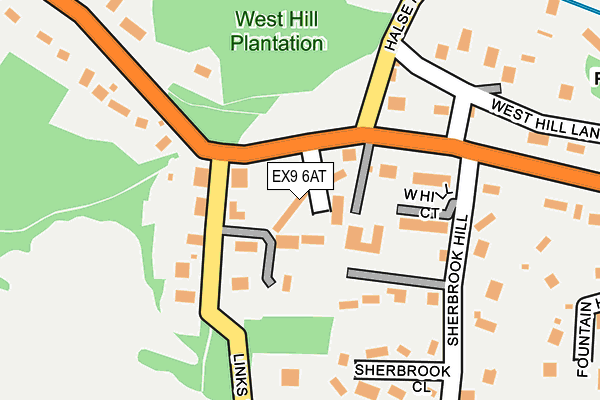 EX9 6AT map - OS OpenMap – Local (Ordnance Survey)