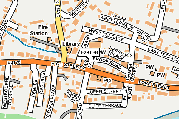 EX9 6BB map - OS OpenMap – Local (Ordnance Survey)