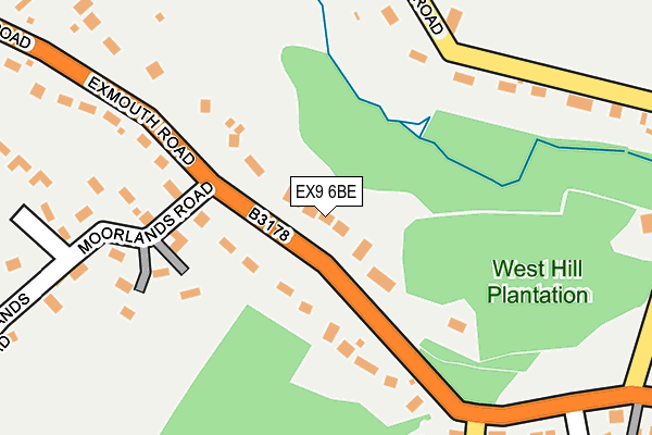 EX9 6BE map - OS OpenMap – Local (Ordnance Survey)