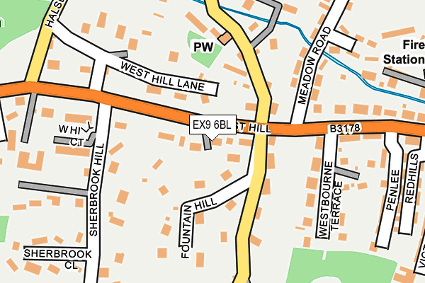 EX9 6BL map - OS OpenMap – Local (Ordnance Survey)