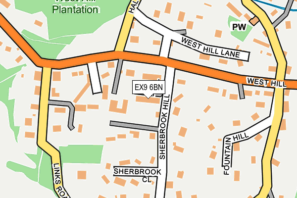 EX9 6BN map - OS OpenMap – Local (Ordnance Survey)