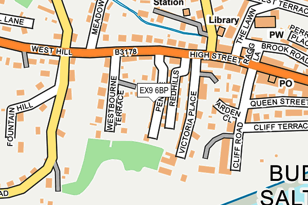 EX9 6BP map - OS OpenMap – Local (Ordnance Survey)