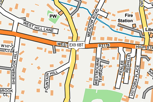 EX9 6BT map - OS OpenMap – Local (Ordnance Survey)