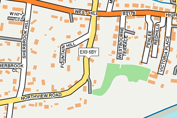 EX9 6BY map - OS OpenMap – Local (Ordnance Survey)