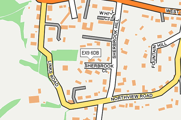 EX9 6DB map - OS OpenMap – Local (Ordnance Survey)