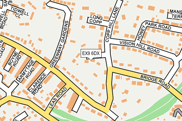 EX9 6DX map - OS OpenMap – Local (Ordnance Survey)
