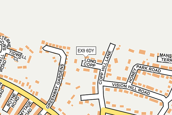 EX9 6DY map - OS OpenMap – Local (Ordnance Survey)