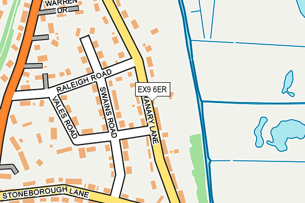 EX9 6ER map - OS OpenMap – Local (Ordnance Survey)