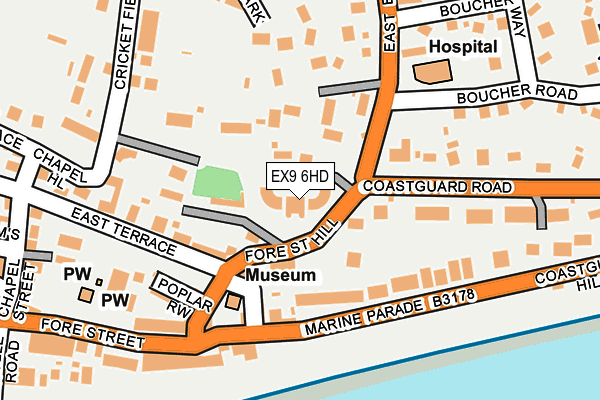 EX9 6HD map - OS OpenMap – Local (Ordnance Survey)
