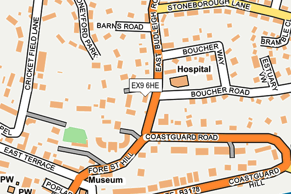 EX9 6HE map - OS OpenMap – Local (Ordnance Survey)