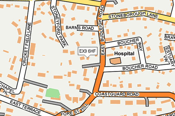 EX9 6HF map - OS OpenMap – Local (Ordnance Survey)