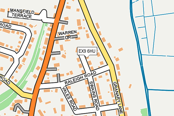 EX9 6HU map - OS OpenMap – Local (Ordnance Survey)