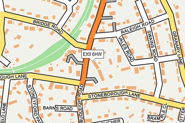 EX9 6HW map - OS OpenMap – Local (Ordnance Survey)