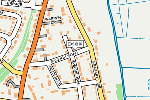 EX9 6HX map - OS OpenMap – Local (Ordnance Survey)