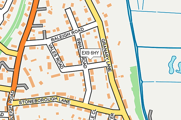 EX9 6HY map - OS OpenMap – Local (Ordnance Survey)