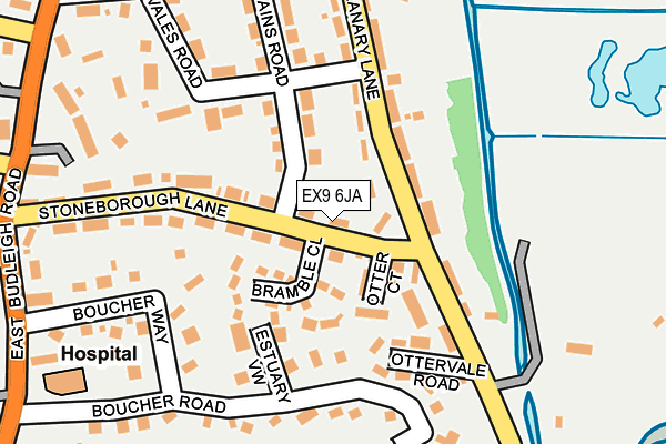 EX9 6JA map - OS OpenMap – Local (Ordnance Survey)