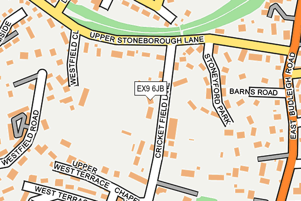 EX9 6JB map - OS OpenMap – Local (Ordnance Survey)