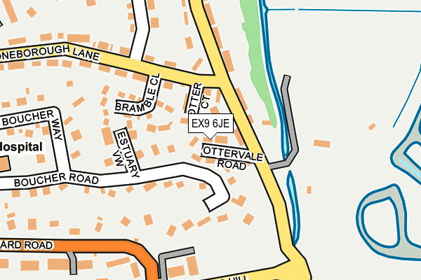 EX9 6JE map - OS OpenMap – Local (Ordnance Survey)