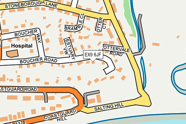 EX9 6JF map - OS OpenMap – Local (Ordnance Survey)