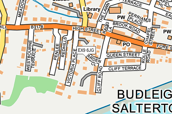 EX9 6JG map - OS OpenMap – Local (Ordnance Survey)