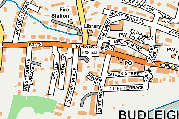 EX9 6JJ map - OS OpenMap – Local (Ordnance Survey)
