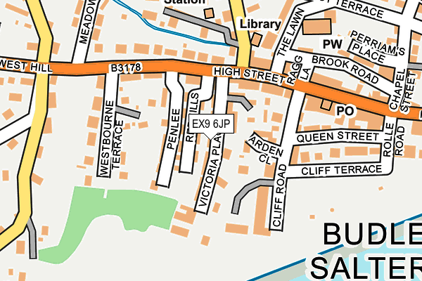 EX9 6JP map - OS OpenMap – Local (Ordnance Survey)