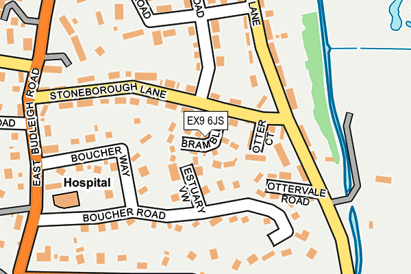 EX9 6JS map - OS OpenMap – Local (Ordnance Survey)