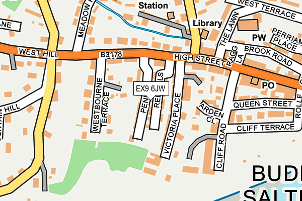 EX9 6JW map - OS OpenMap – Local (Ordnance Survey)