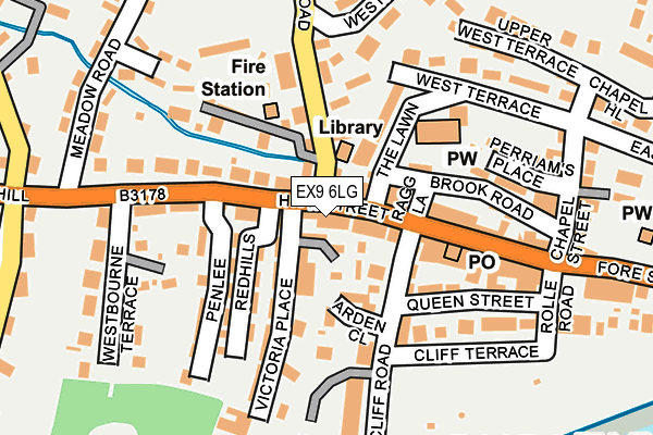 EX9 6LG map - OS OpenMap – Local (Ordnance Survey)