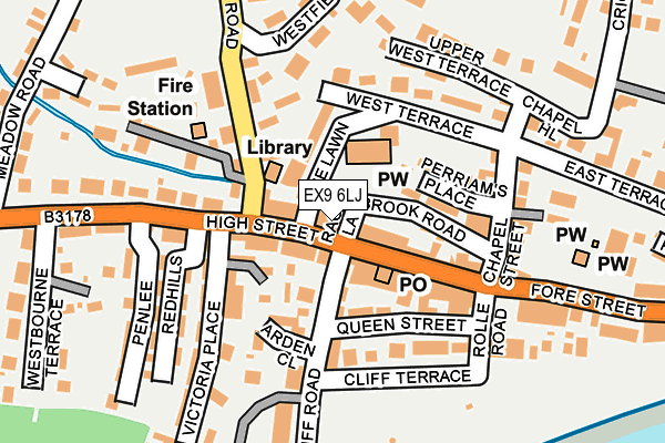 EX9 6LJ map - OS OpenMap – Local (Ordnance Survey)