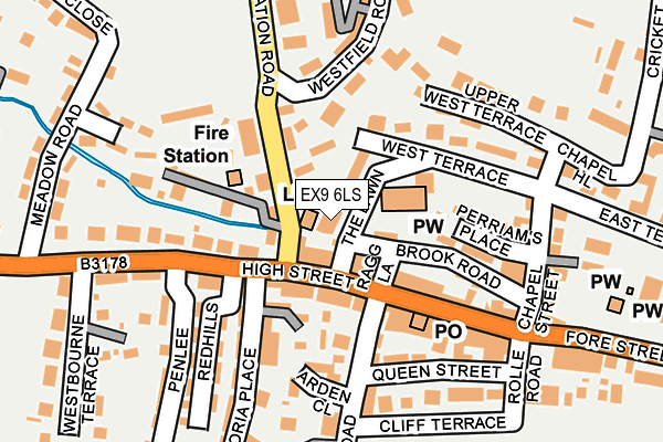 EX9 6LS map - OS OpenMap – Local (Ordnance Survey)