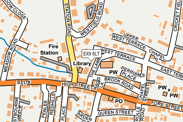 EX9 6LT map - OS OpenMap – Local (Ordnance Survey)