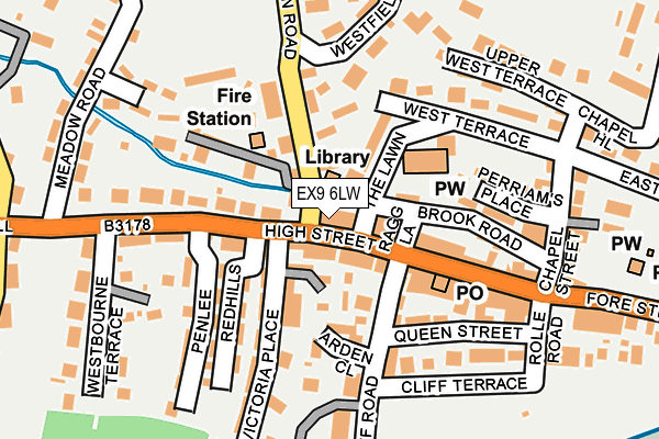 EX9 6LW map - OS OpenMap – Local (Ordnance Survey)