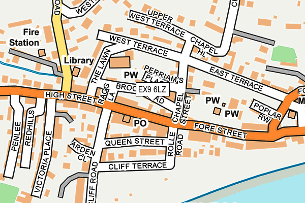 EX9 6LZ map - OS OpenMap – Local (Ordnance Survey)