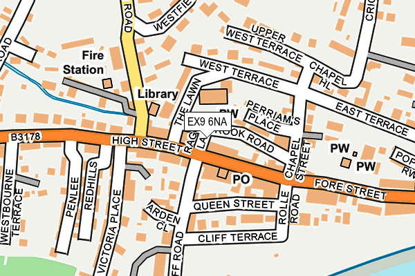 EX9 6NA map - OS OpenMap – Local (Ordnance Survey)