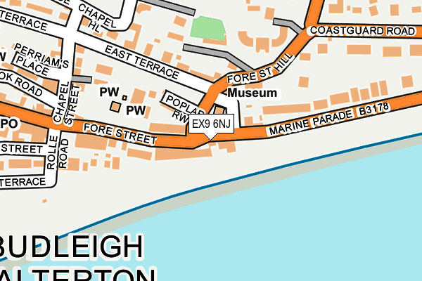 EX9 6NJ map - OS OpenMap – Local (Ordnance Survey)