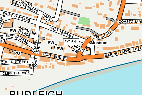 EX9 6NL map - OS OpenMap – Local (Ordnance Survey)