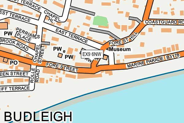 EX9 6NW map - OS OpenMap – Local (Ordnance Survey)