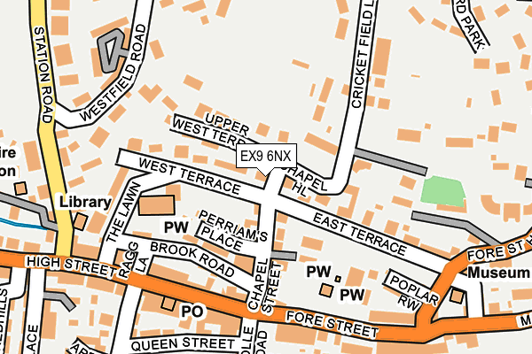 EX9 6NX map - OS OpenMap – Local (Ordnance Survey)