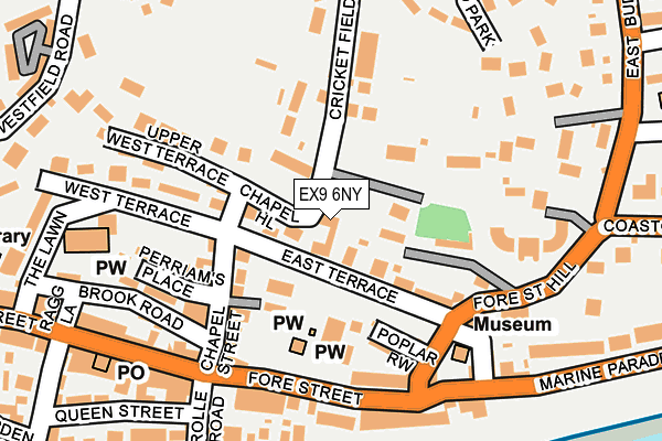 EX9 6NY map - OS OpenMap – Local (Ordnance Survey)