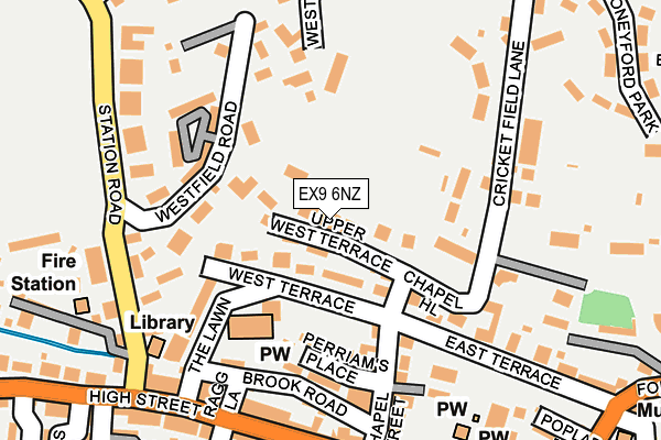 EX9 6NZ map - OS OpenMap – Local (Ordnance Survey)