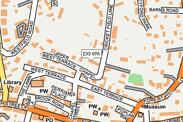 EX9 6PA map - OS OpenMap – Local (Ordnance Survey)