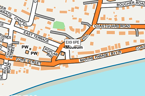 EX9 6PE map - OS OpenMap – Local (Ordnance Survey)