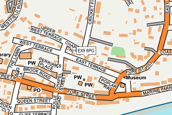 EX9 6PG map - OS OpenMap – Local (Ordnance Survey)