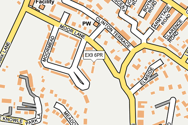 EX9 6PR map - OS OpenMap – Local (Ordnance Survey)