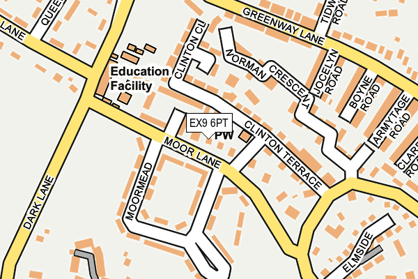 EX9 6PT map - OS OpenMap – Local (Ordnance Survey)