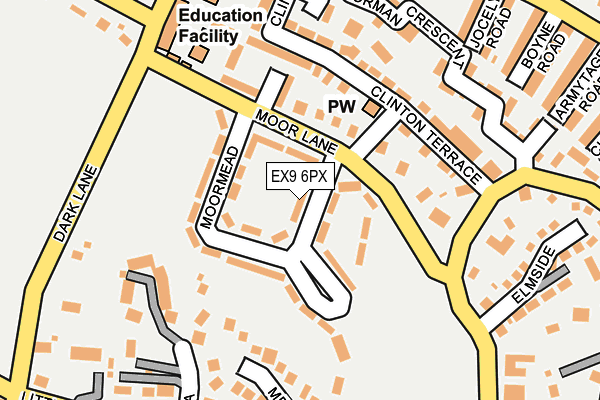 EX9 6PX map - OS OpenMap – Local (Ordnance Survey)